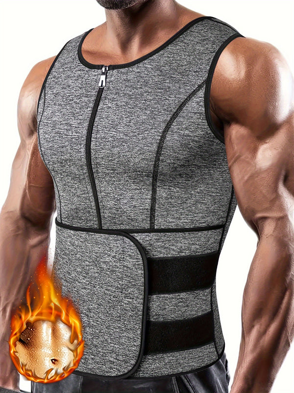 TKPARK Men's Adjustable Compression Tank Top & Waist Trainer