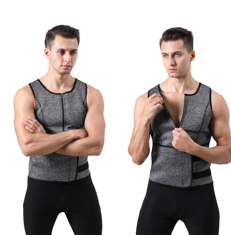 TKPARK Men's Adjustable Compression Tank Top & Waist Trainer