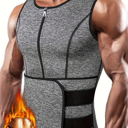 TKPARK Men's Adjustable Compression Tank Top & Waist Trainer