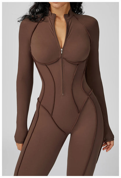 Women's One-Piece Yoga Bodysuit Long Sleeved