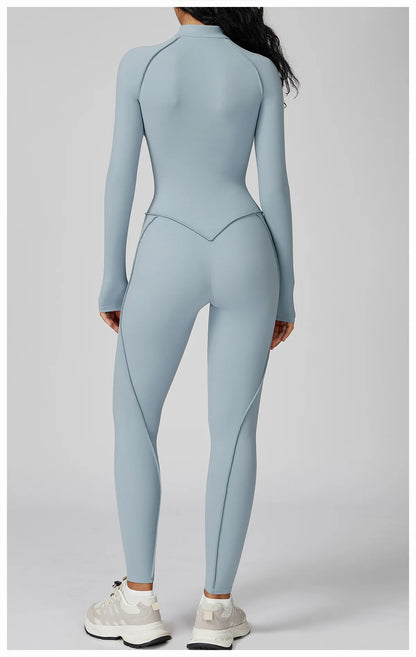Women's One-Piece Yoga Bodysuit Long Sleeved