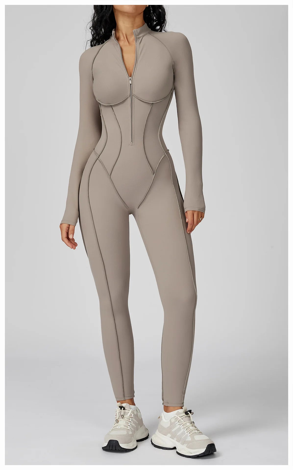 Women's One-Piece Yoga Bodysuit Long Sleeved