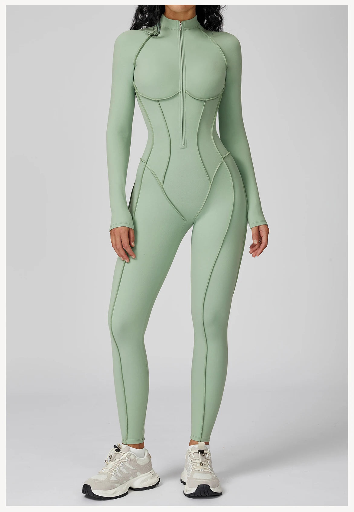 Women's One-Piece Yoga Bodysuit Long Sleeved