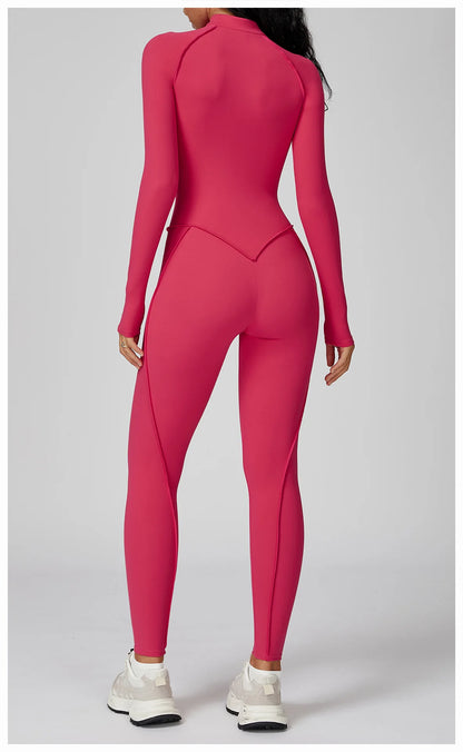 Women's One-Piece Yoga Bodysuit Long Sleeved