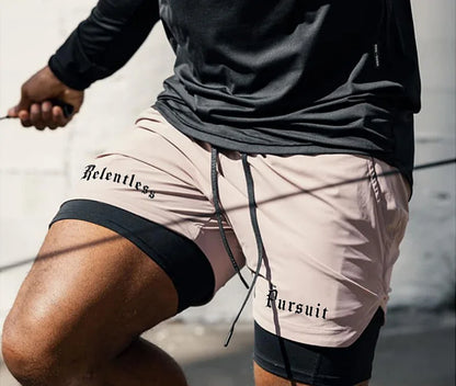 Men's Running 2 in 1 Gym Shorts