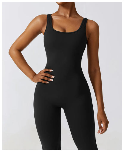 Women's One-Piece Yoga Bodysuit Short Sleeved