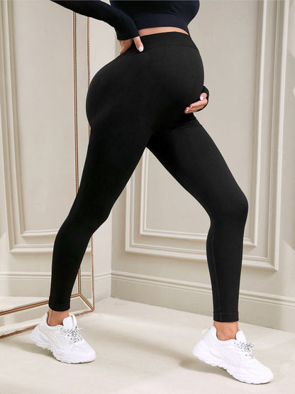 Elastic High Waist Maternity Leggings For Pregnant Women