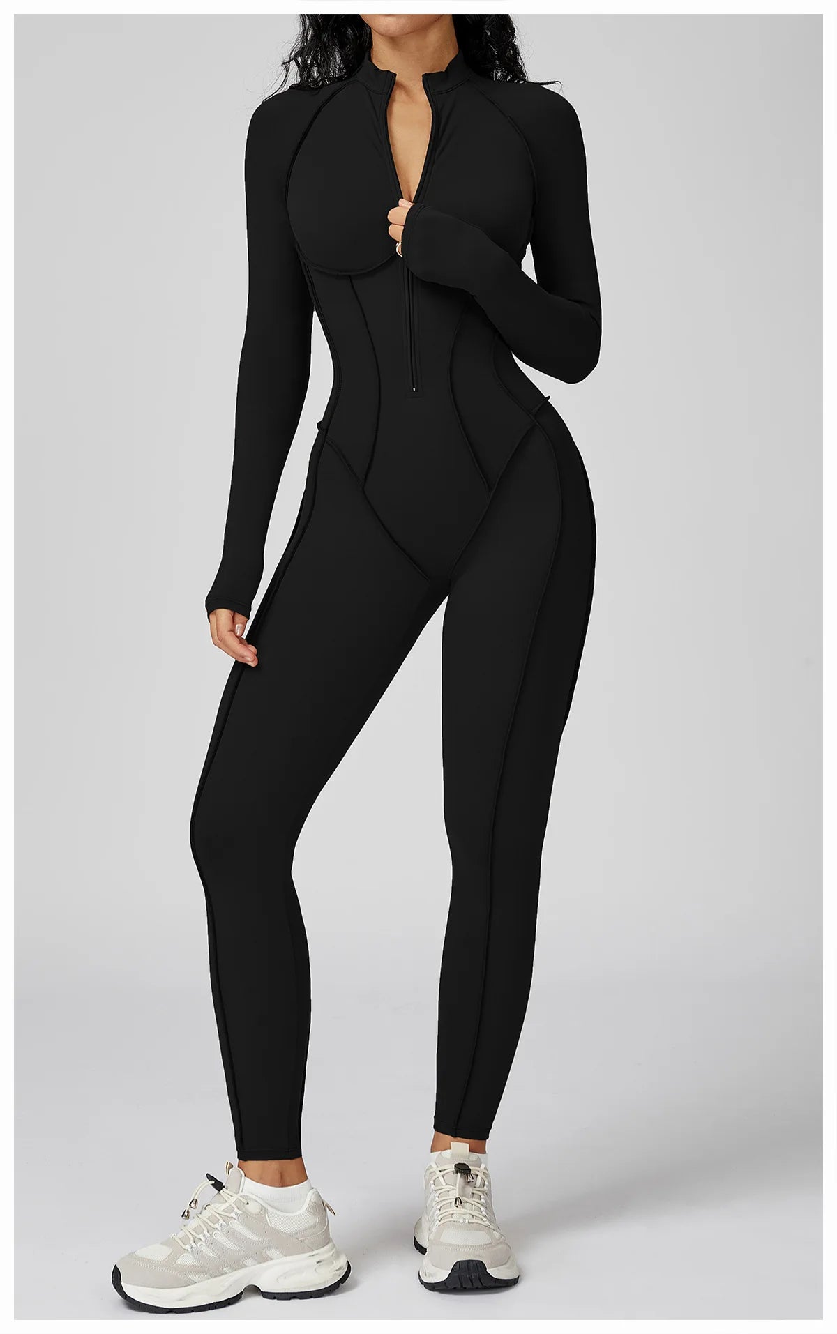 Women's One-Piece Yoga Bodysuit Long Sleeved