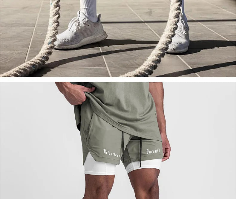Men's Running 2 in 1 Gym Shorts