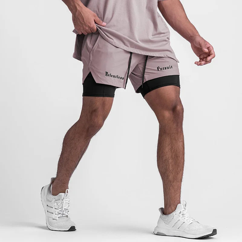Men's Running 2 in 1 Gym Shorts
