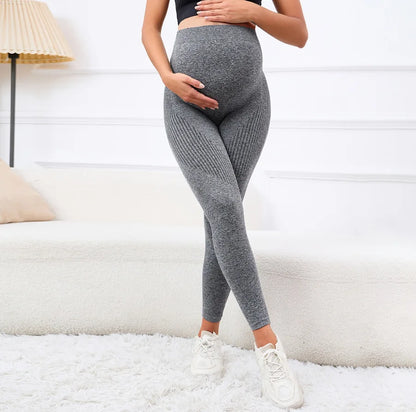 Elastic High Waist Maternity Leggings For Pregnant Women