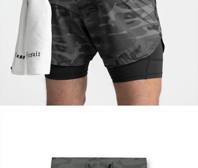 Men's Running 2 in 1 Gym Shorts