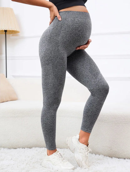 Elastic High Waist Maternity Leggings For Pregnant Women