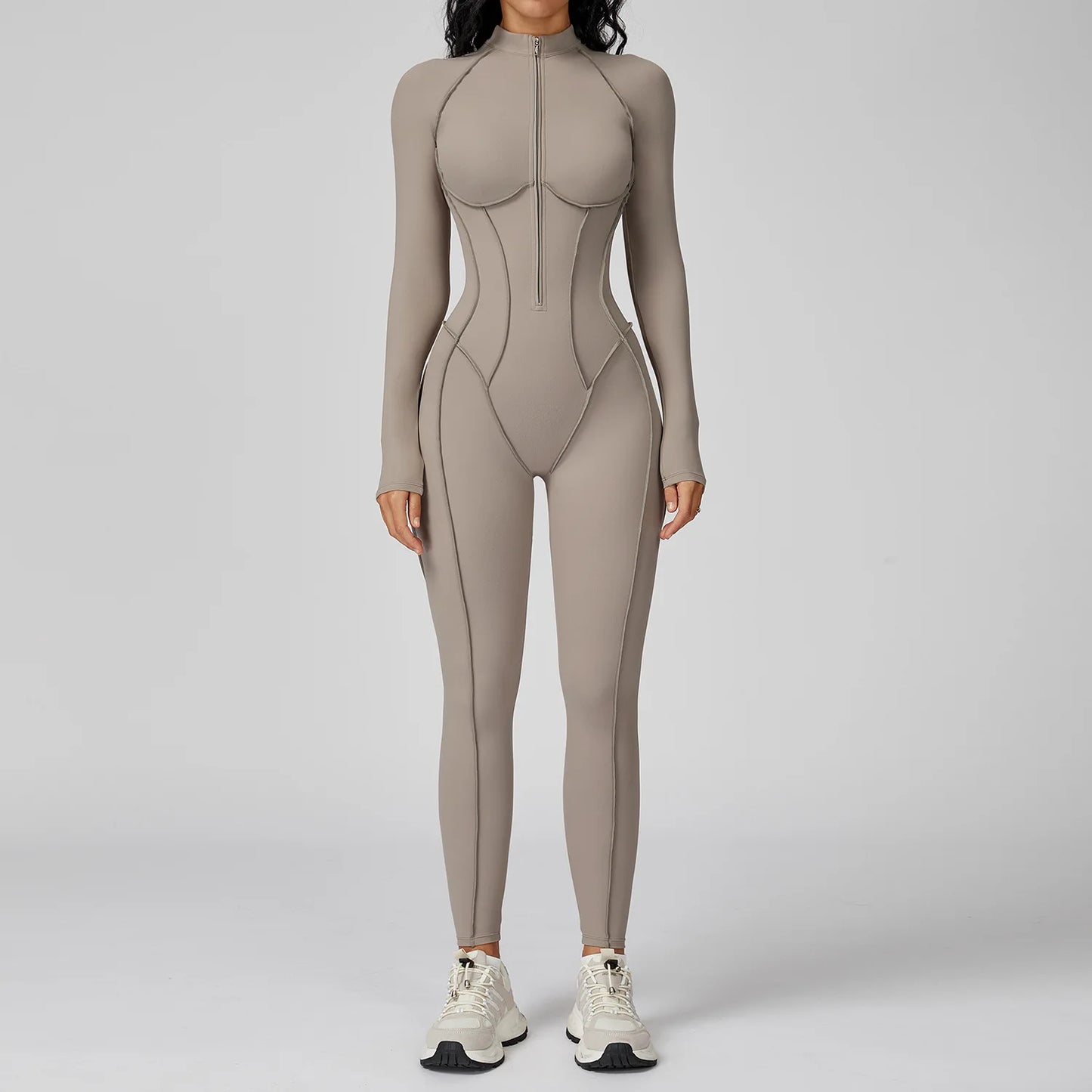 Women's One-Piece Yoga Bodysuit Long Sleeved