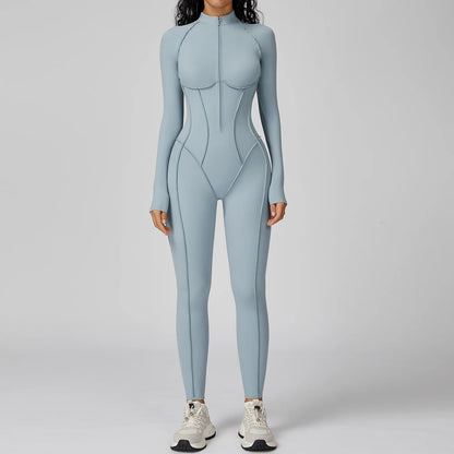 Women's One-Piece Yoga Bodysuit Long Sleeved