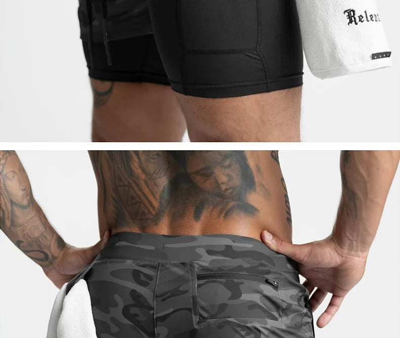 Men's Running 2 in 1 Gym Shorts