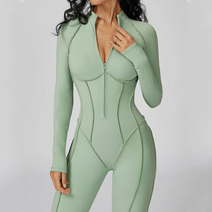 Women's One-Piece Yoga Bodysuit Long Sleeved