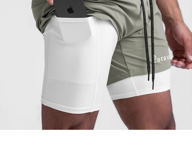 Men's Running 2 in 1 Gym Shorts