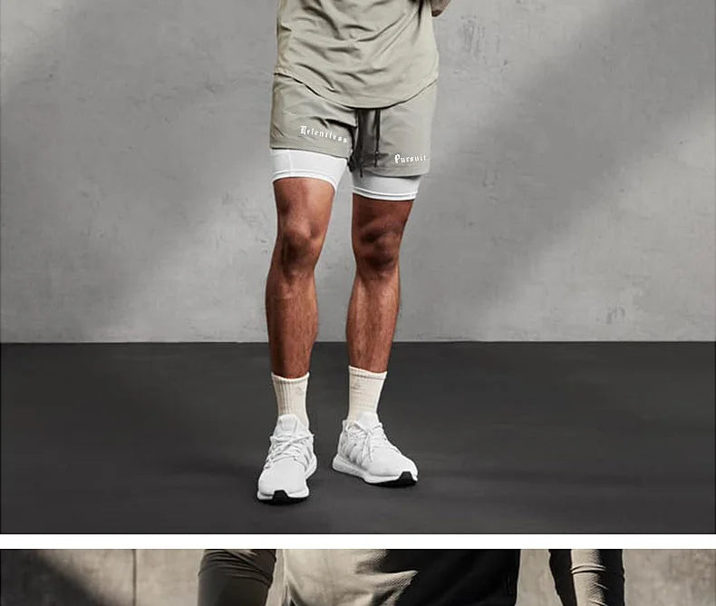 Men's Running 2 in 1 Gym Shorts