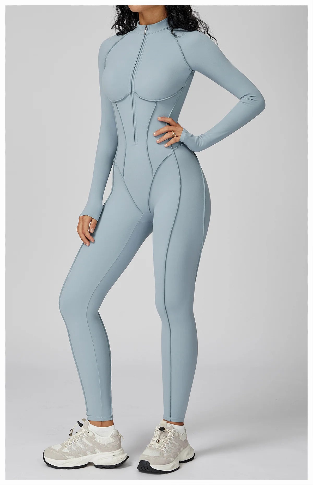 Women's One-Piece Yoga Bodysuit Long Sleeved