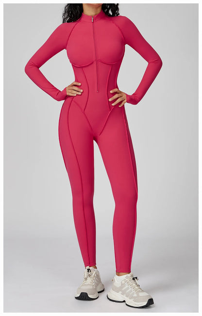 Women's One-Piece Yoga Bodysuit Long Sleeved