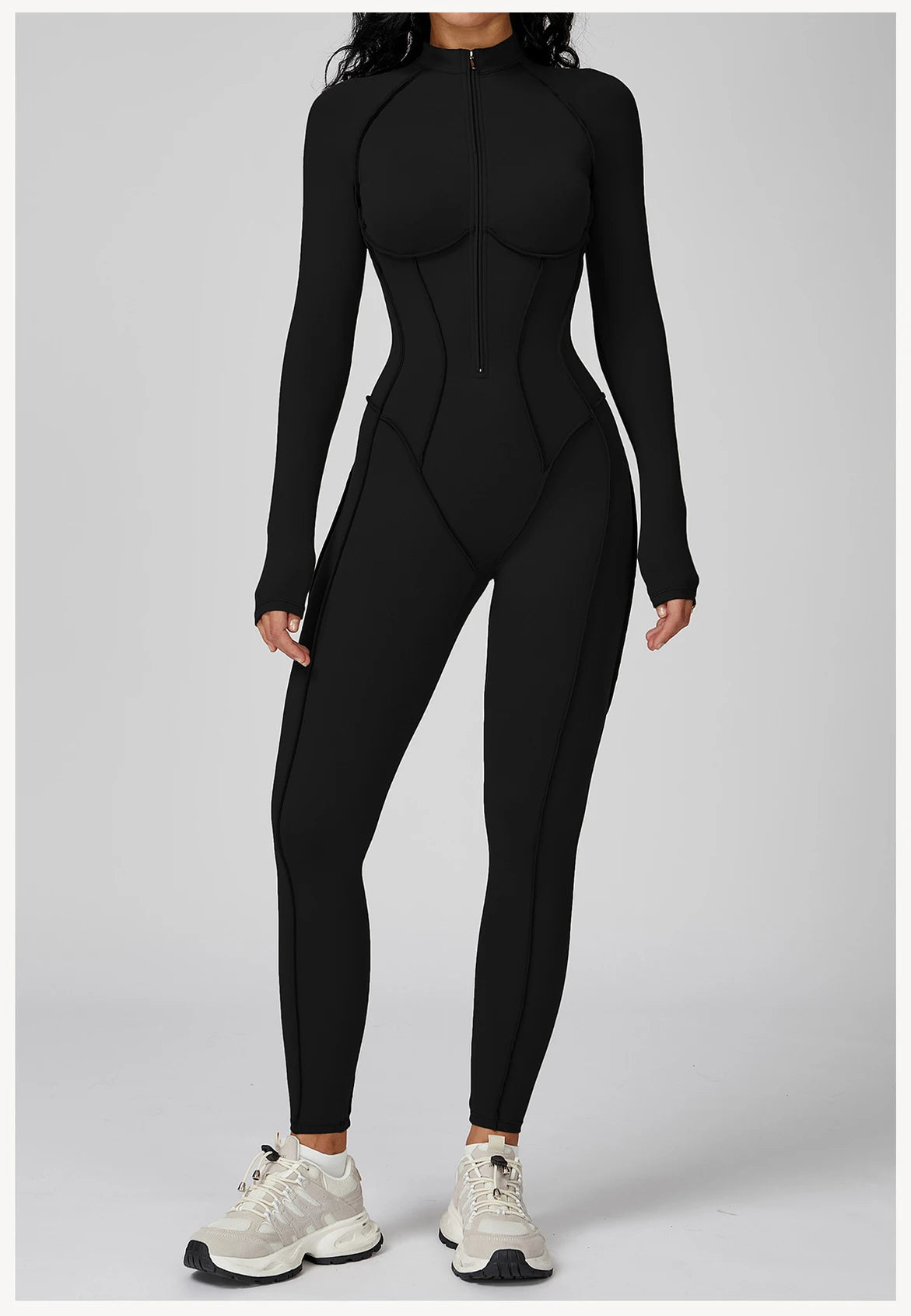 Women's One-Piece Yoga Bodysuit Long Sleeved
