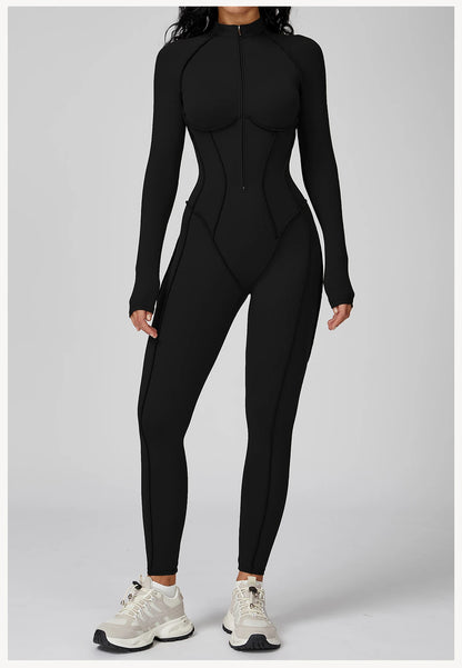 Women's One-Piece Yoga Bodysuit Long Sleeved