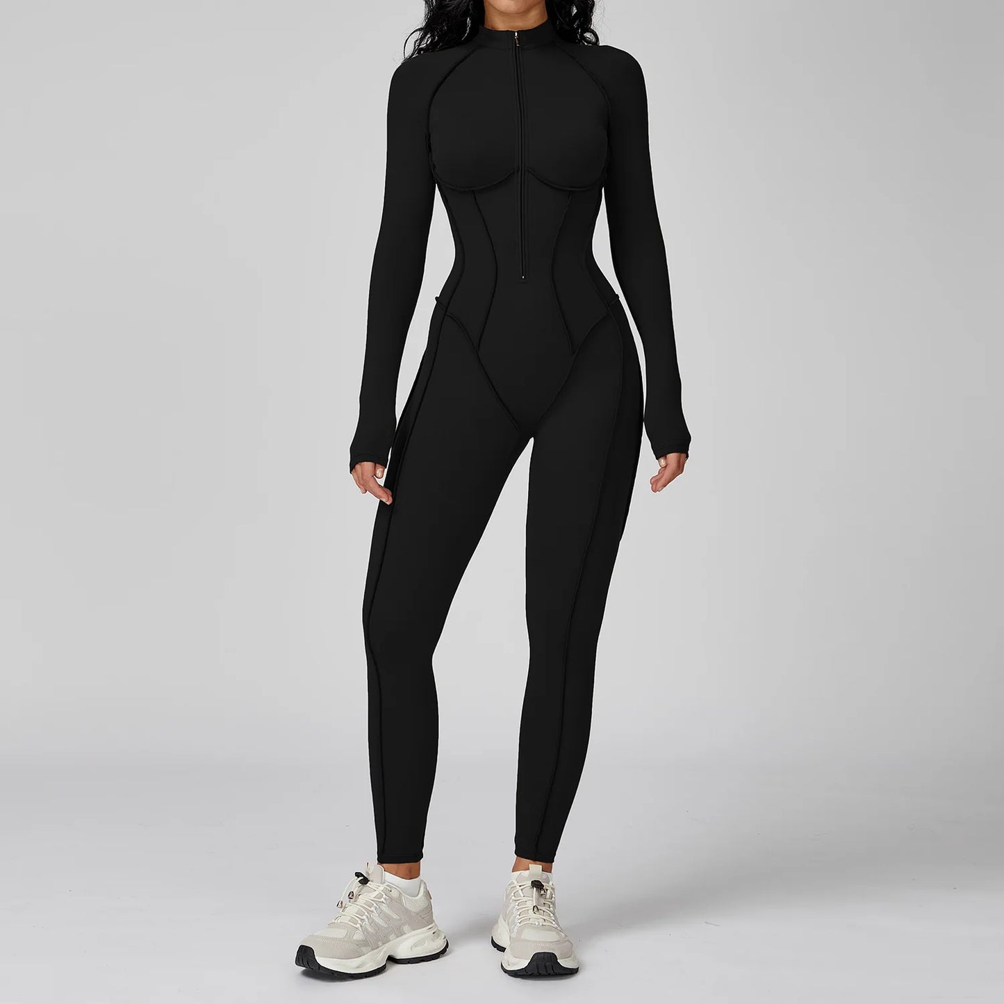 Women's One-Piece Yoga Bodysuit Long Sleeved