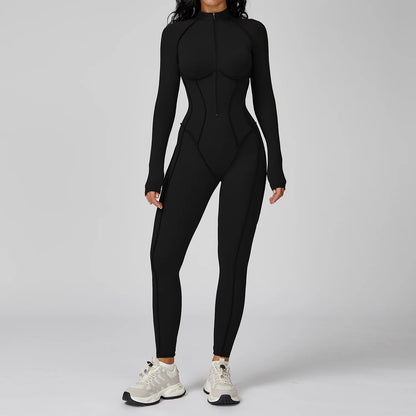 Women's One-Piece Yoga Bodysuit Long Sleeved