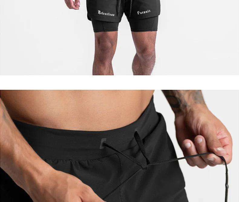 Men's Running 2 in 1 Gym Shorts