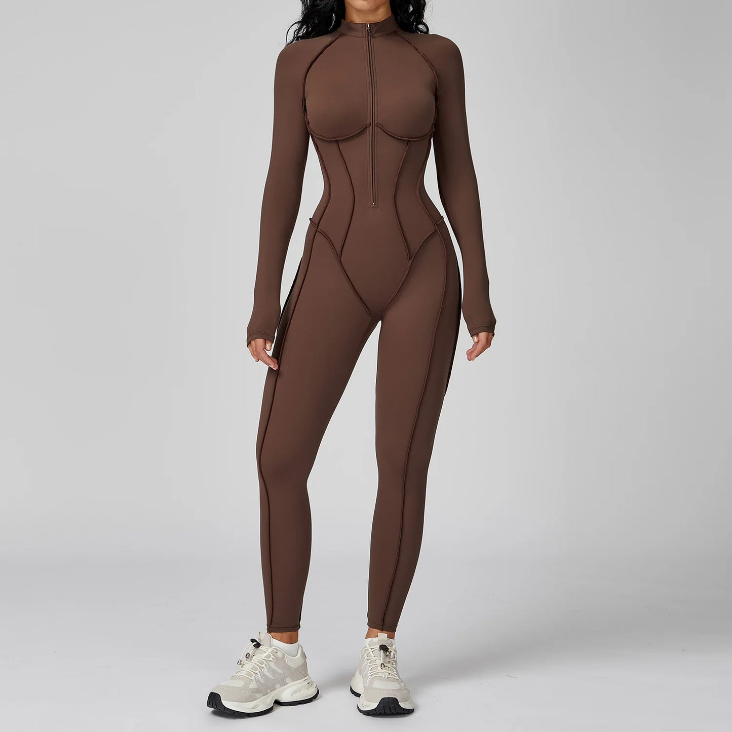 Women's One-Piece Yoga Bodysuit Long Sleeved