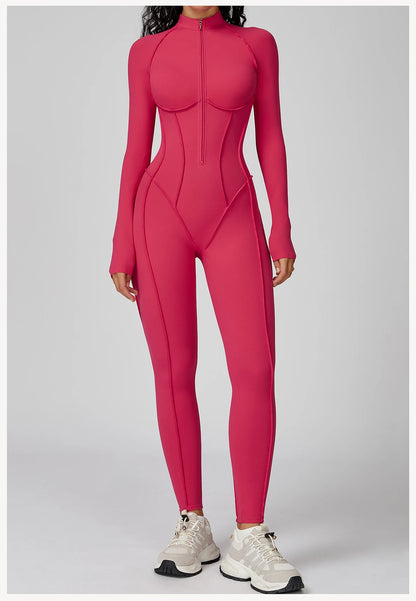 Women's One-Piece Yoga Bodysuit Long Sleeved