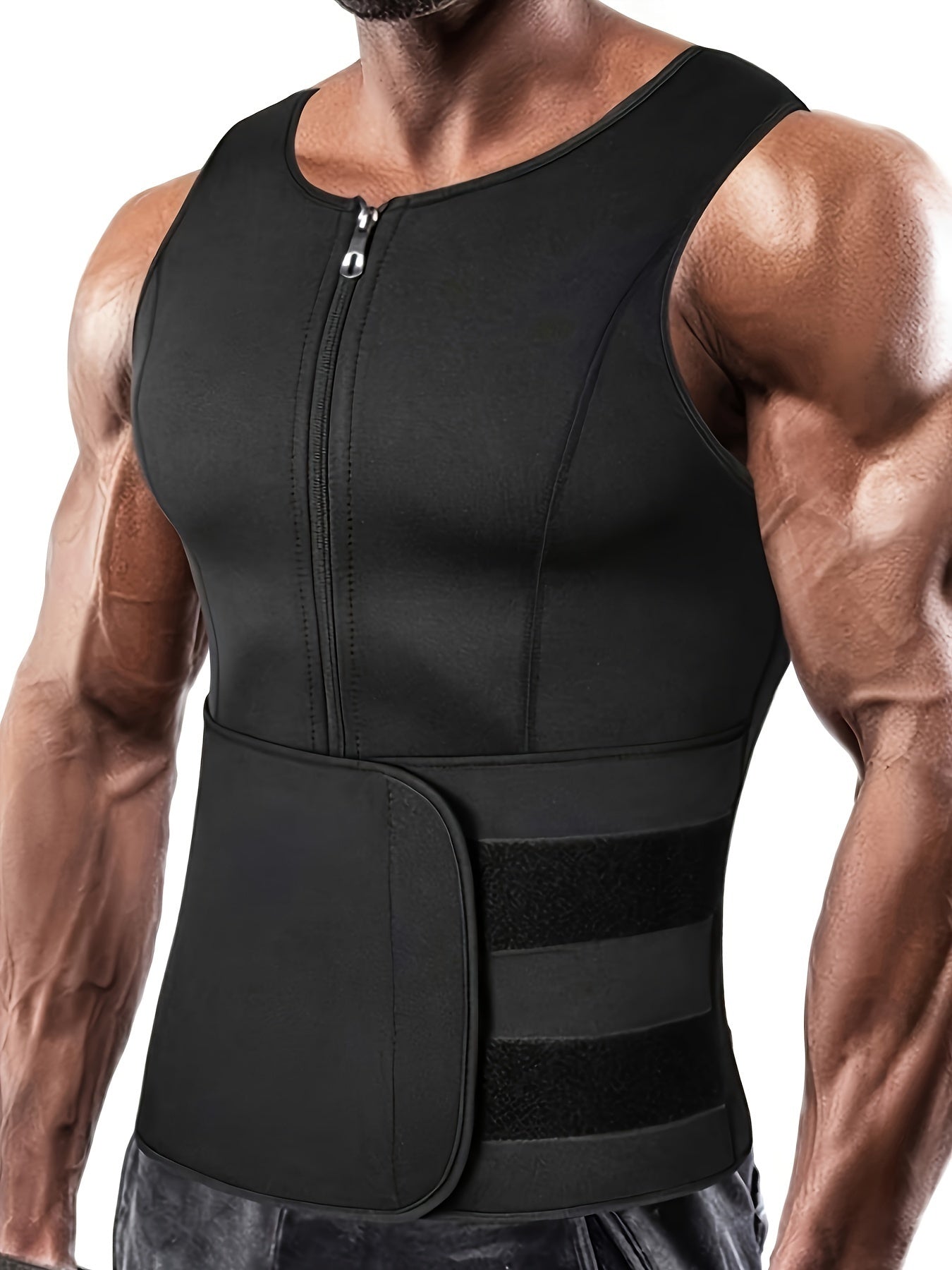 TKPARK Men's Adjustable Compression Tank Top & Waist Trainer