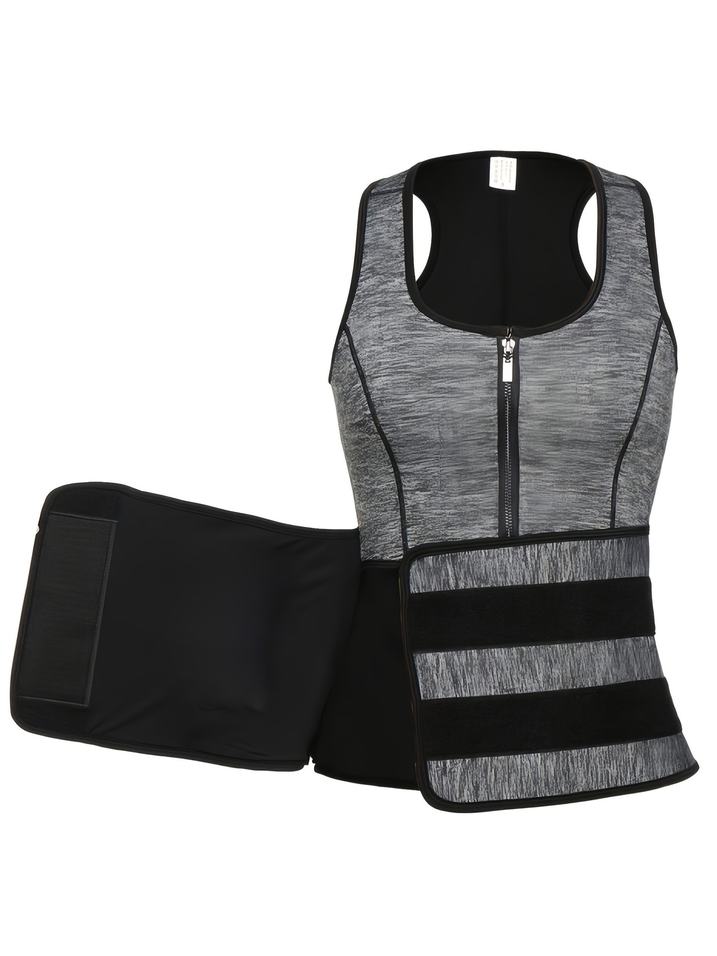 TKPARK Men's Adjustable Compression Tank Top & Waist Trainer