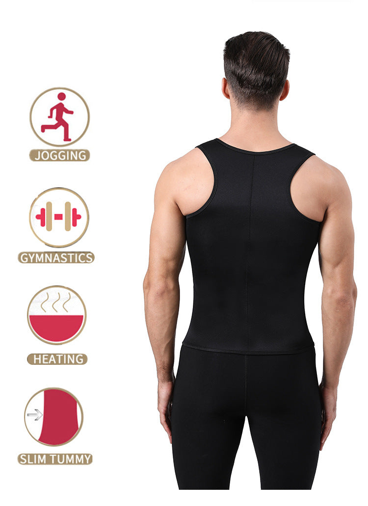 TKPARK Men's Adjustable Compression Tank Top & Waist Trainer